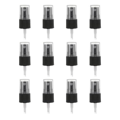 uxcell Spray Top 12Pcs 18/410 Plastic Fine Mist Reusable Replacement Black | Spray Bottle Pump Plastic Top Reusable Replacement for Cosmetic Perfume and Body Sprays Bottle - color: Black, size: 18/410