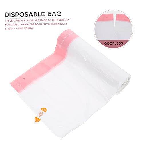 CALLARON 75pcs Large Trash Bags Heavy Duty Garbage Bags Portable Trash Liners Drawstring Refuse Leakproof for Home - color: White