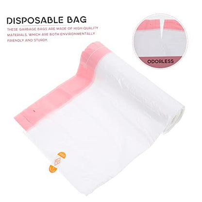 CALLARON 75pcs Large Trash Bags Heavy Duty Garbage Bags Portable Trash Liners Drawstring Refuse Leakproof for Home - color: White