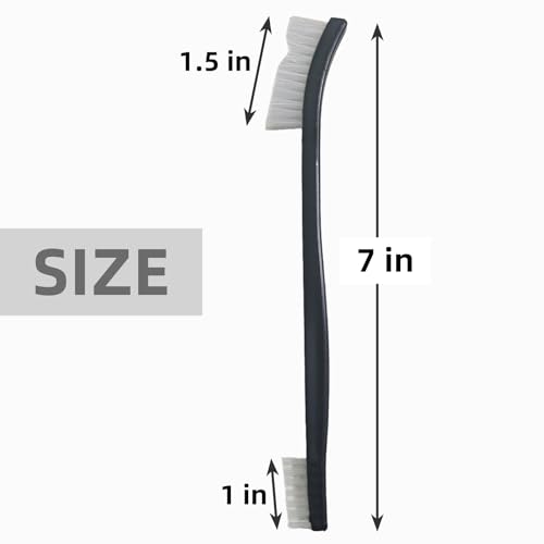 12 Pack Miaozhun Double-Ended Gun Cleaning Brush, 7 Inch Nylon Bristle Brushes, Gun Cleaning Supplies Kit, All Purpose Cleaning Brush with Plastic Handle - color: White Nylon Brush-12pack