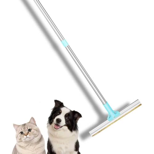 Carpet Rake for Pet Hair Removal, 3-Section Rake to Fluff Matted Rug & Remove Dog Cat Hair, Deep Clean Tool for Stairs, Furniture, Couch & Car Seats, Reusable & Easy Storage - color: Blue Adjustable