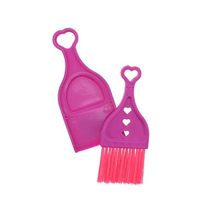Mini Broom and Dustpan Set - Pink - color: Pink