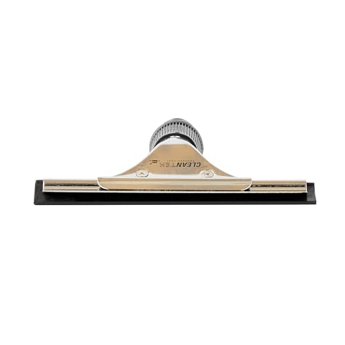 Restaurantware-Clean Tek Professional 5.91 Inch Window Squeegee, 1 Cleaning Squeegee with Rubber Blade - No-Slip Handle, Clean Mirror Or Car Windshield, Stainless Steel Wiper for Glass Door - size: 6", style: Stainless Steel, with Black Rubber Grip