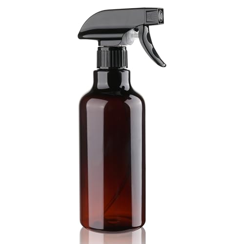 Spray Bottles 16.9oz Plastic Spray Bottle for Hair Mist/Stream Heavy Duty Empty Spray Bottles for Cleaning Solutions, Plants (16.9oz-Brown) - color: 16.9oz-Brown