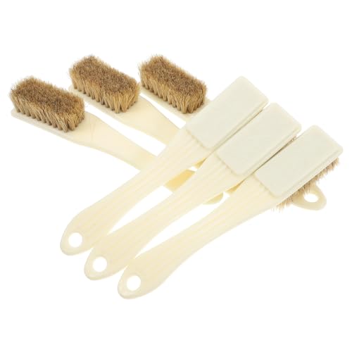 Ipetboom 6pcs Hard Bristle Crevice Cleaning Brushes Small Gap Grout Debris Hair Remover Mini Industrial Brushes for Kitchen Bathroom Window Vehicle Cleaning