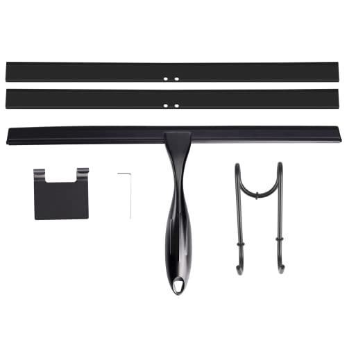 14'' Shower Squeegee, TOOVEM Squeegee for Shower Glass Door for Glass Doors, Windows, Bathroom, Car Windshield, Black - style: Black 14 inch