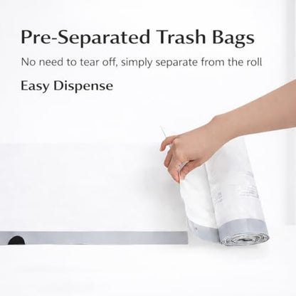 21 Gallon Drawstring Trash Bags, 100 Count Extra Strong Drawstring Kitchen Garbage Bags, Fit for 80 Liter / 21.1 Gal, Tear-Resistant Unscented Household Liners 1.2 Mil Large Trash Bags