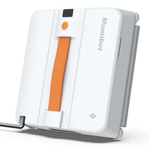 Mamibot W120-DP Window Cleaning Robot, 3200Pa Strong Suction, 10 Cleaning Modes, 4-Spray Water Jet, Smart Edge Detection, App & Remote Control – Ideal for High-Rise Glass, Mirrors & Tiles (Orange) - color: Orange