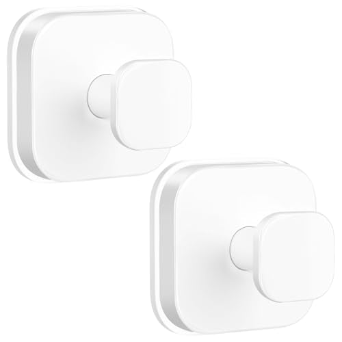 BKV Suction Cup Hooks for Shower,Heavy Duty Shower Hooks for Bathroom Wall,Glass Windows,Smooth Doors to Hang Towels,Robes,Coat,Reusable Suction Cup Wreath Hanger for Christmas Wreaths-White(2 Pack) - color: White, size: 2 Pack
