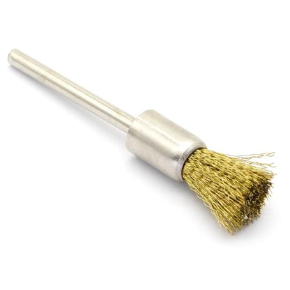 20PCS Brass Wire Brushes - Metal Rust Removal, Cleaning, and Polishing - 8mm Diameter, 1/8″ (3mm) Shaft - Removes Burrs, Dust, and Oxide Layer - Handles Rough Surfaces - Rotary Tool Accessories - style: Brass Wire Brush 3*8mm 20PCS