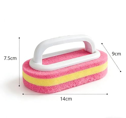 Cleaning Brush for Bathroom, Kitchen, Bathtub, Toilet, Multi-Surface Shower Cleaner & Toilet Brush Cleaner with Comfortable Handle(Red) - color: Red