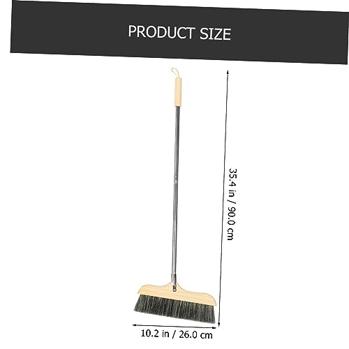 ABOOFAN Soft Bristle Broom with Long Handle and Beveled Bristles for Home Floor Cleaning Static Dust Sweeper with Hanging Rope for Easy Storage for Carpets Corners and Under Furniture
