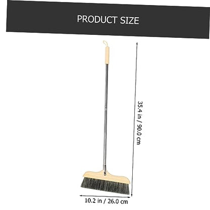 ABOOFAN Soft Bristle Broom with Long Handle and Beveled Bristles for Home Floor Cleaning Static Dust Sweeper with Hanging Rope for Easy Storage for Carpets Corners and Under Furniture