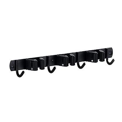 Mop and Broom Holder Wall Mount Garage Organizer Storage Tool Racks Stainless Steel Heavy Duty Hooks Self Adhesive Solid Non-Slip Wall Hangers for Home Kitchen Garden (3 Racks and 4 Hooks) - color: 3 Racks and 4 Hooks