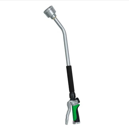 RESTMO Long Watering Wand, 24 Inches Gentle Soft Full Shower Sprayer Wand with Flow Control, Heavy Duty Metal Hose Wand for Hanging Baskets, Shrubs, Plants, Flowers, Garden and Lawn - color: Green