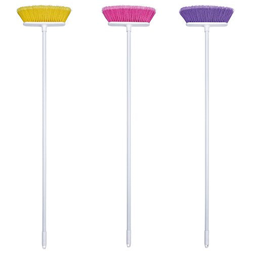 The Original Soft Sweep Magnetic Action Broom - 4 Brooms - Purple, Pink, Blue, Yellow - size: 4 Brooms
