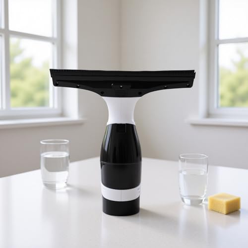 Cordless Window Vacuum Cleaner Handheld 1.2KPa Suction Rechargeable Squeegee for Glass