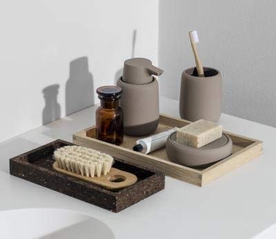 blomus -SONO 69047 Toilet Brush Ceramic/Plastic Satellite Toilet Set Soft Touch Hygienic Freestanding Toilet Brush & Holder Bathroom Accessory (H x W x D): 39 x 11 x 11 cm - color: Satellite