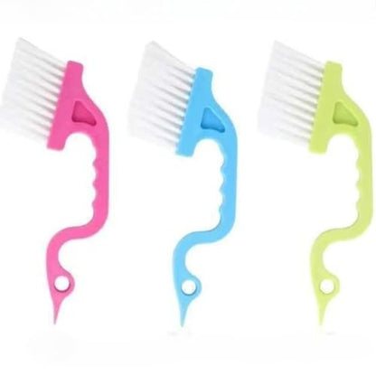 1 Pack Window Track Cleaning Brush, Crevice Cleaner Tool for Household Narrow Gaps and Sliding Tracks (Green) - color: Green