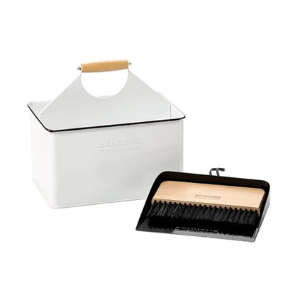 Behrens Black Galvanized Dustpan & Brush Set - color: Black