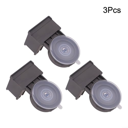 3-Piece Wall-Mounted Suction Cup Broom Holder and Mop Organizer for Kitchen, Bathroom & Garage – Strong Vacuum Clamp Hooks for Brooms, Mops, Pans(B) - size: B