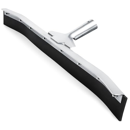 DSV Standard Curved Floor Squeegee 24’’, Rubber Blade Garage Squeegee, Taper Pole Connection - Handle Sold Separately for Tiles, Concrete and Asphalt - size: 24-inch