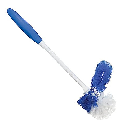LOLA Classic Toilet Brush w/Under-The-Rim Scrubber, deep Cleans The Entire Toilet Bowl, Non-Slip Handle w/Rubber Comfort Grip, 1 Pack - size: 1 Count
