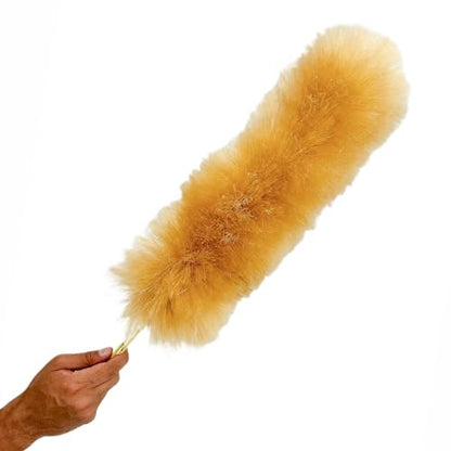 Kitchen + Home Large Static Duster - 27" Synthetic Feather Duster - Gold - color: Gold
