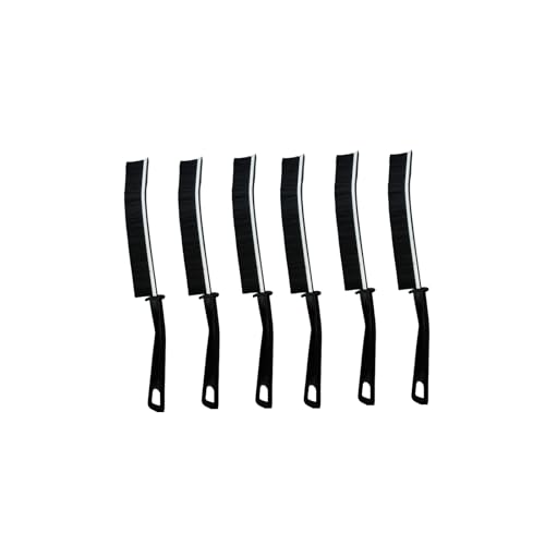 6PCS Crevice Cleaning Brush,Gap Cleaning Brush, Slim Flat Curved Brush for Narrow Gaps,Deep Crevices and Small Spaces,Hard Bristle Brush,Easy to Clean, No Residue, Kitchen & Bathroom Cleaning