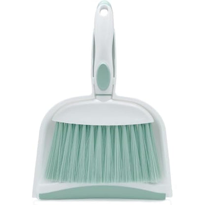 Broom Dustpan Brush Small Dust pan: Small Broom and Dustpan Set Mini Dust pan and Brush Set for Desk, Home, Camping Tent (Light Green) - color: Light Green, size: 1pcs