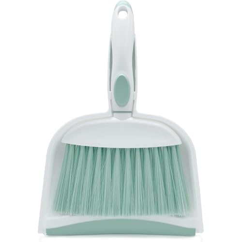 Broom Dustpan Brush Small Dust pan: Small Broom and Dustpan Set Mini Dust pan and Brush Set for Desk, Home, Camping Tent (Light Green) - color: Light Green, size: 1pcs