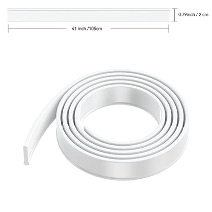 Squeegee Replacement Silicon Rubber Blade for Shower Doors, Window, Glass Cleaning, 41 Inch - color: White