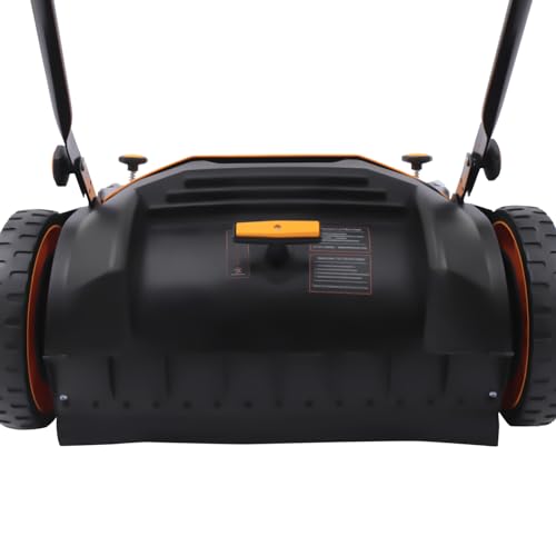 41.34 Inch Wide Outdoor Hand Push Floor Sweeper,55L/14.53 Gal Adjustable Handle Nylon Brush Push Power Sweeper,Easy to Push Floor Sweepers,Push Lawn Sweepers with 5 Gears