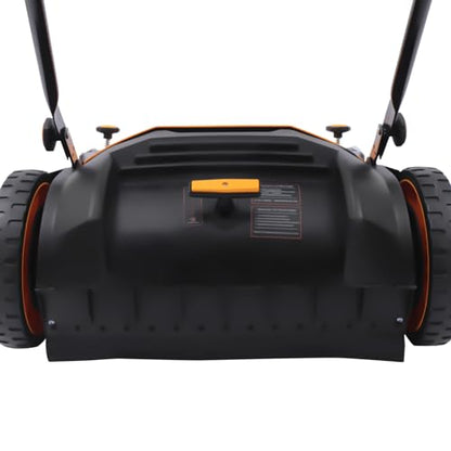 41.34 Inch Wide Outdoor Hand Push Floor Sweeper,55L/14.53 Gal Adjustable Handle Nylon Brush Push Power Sweeper,Easy to Push Floor Sweepers,Push Lawn Sweepers with 5 Gears