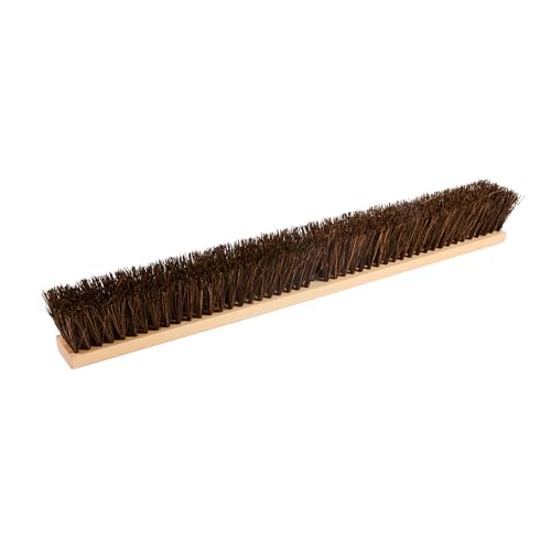 Restaurantware-BROOM HEAD ONLY: Clean Tek Professional 30-Inch Indoor Broom Head, 1 Heavy-Duty Push Cleaning Tool - Handle And Brace Sold Separately, Palmyra Bristles, Wooden, Outdoor Use - size: 30", style: Wood, with Palmyra Unflagged Bristles