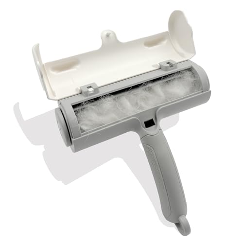 Pet Hair Remover Roller, Reusable Pet Hair Removal Brush for Dogs and Cats, Self Clean Fur from Couch, Bed, Rugs, Laundry and Clothes, Grey - color: Gray