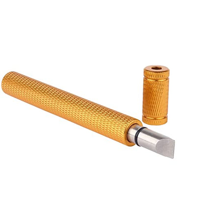 Bulex Golf Club Groove Sharpener, Re-Grooving Tool and Cleaner for Wedges & Irons - Generate Optimal Backspin - Suitable for U & V-Grooves - color: Gold