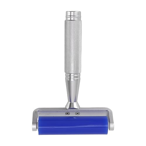 Dust Removal Roller Silicone Soft Aluminum Alloy Handle Iron Bearing Anti Static Roller for Film Dust Fibers Powder (8 Inch) - size: 8 Inch