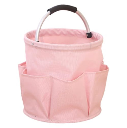 Professional Cleaning Caddy Organizer - 11" Wearable Cleaning Supply Bag with Adjustable Shoulder Strap & Handle - Housekeeper Essentials Organizer for Detailing Tools & Supplies (Pink) - color: Pink
