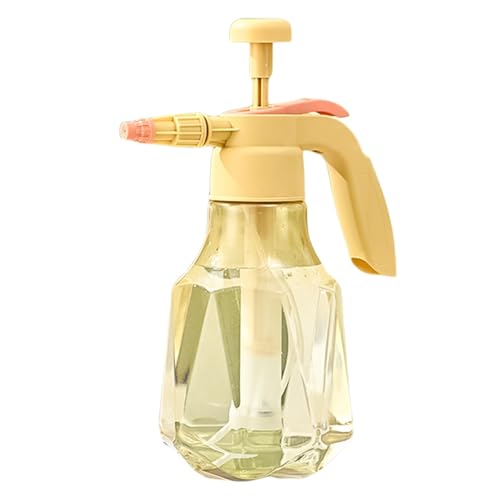 51oz Handheld Garden Pump Sprayer, Large Capacity Pressure Sprayer with Adjustable Nozzle, Leakproof Hand Atomizer, Water Spray Bottle for Home Cleaning Garden Car Detailing & Washing (Yellow) - color: Yellow