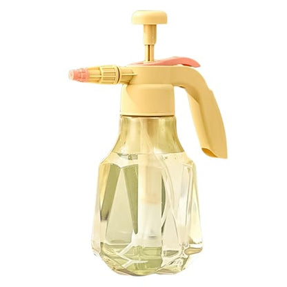 51oz Handheld Garden Pump Sprayer, Large Capacity Pressure Sprayer with Adjustable Nozzle, Leakproof Hand Atomizer, Water Spray Bottle for Home Cleaning Garden Car Detailing & Washing (Yellow) - color: Yellow