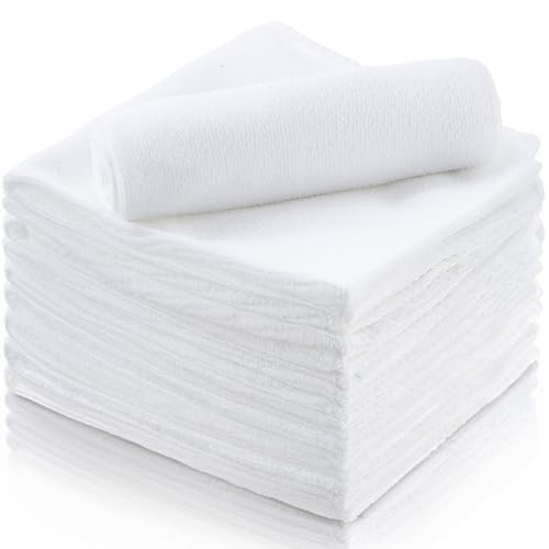 Honeydak 8 Pack Microfiber Record Cleaning Cloth, 12" x 12" Reuseable Anti Static Towels for Glasses, TV Screen, Laptop, Musical Instrument, Ultra Absorbent, Lint Free, Streak Free(White) - color: White