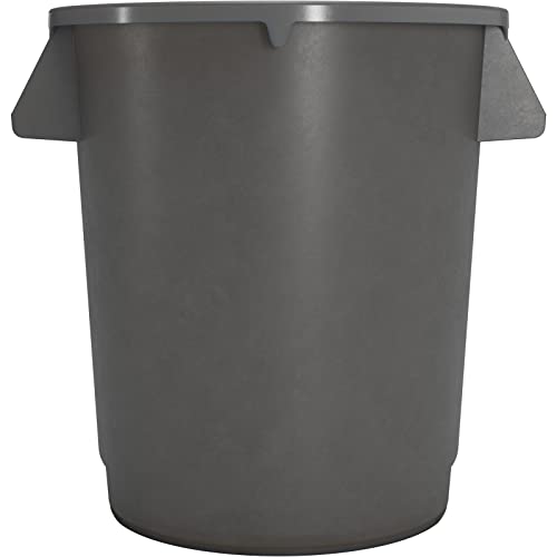 SPARTA Bronco Waste Container Trash Container, Round Trash Bin for Disposal, 10 Gallons, Gray - color: Gray, size: 10 Gallons, (Pack of 1)
