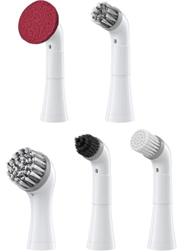 kHelfer KH6A Replacement Grout Brush, Small Cordless Grout Cleaning Brush with 5 Replacement Brushes for Tile, Bathroom, Crevice, Corners, Bathtub, Kitchen