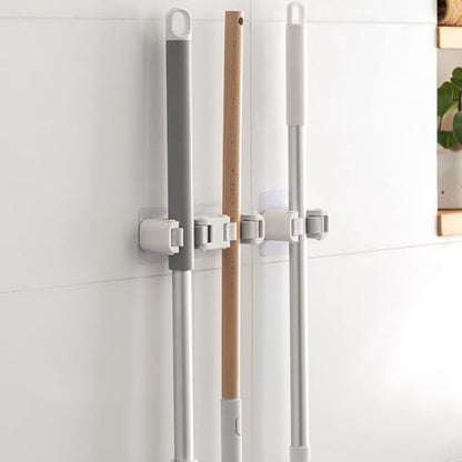 Broom Holder Wall Mount Mop and Command Broom Hanger Organizer Wall Mount Self Adhesive (Single Clip) - size: 1 Single clip