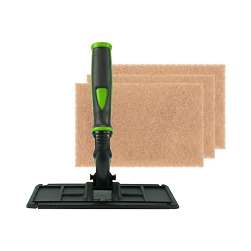 Xero Green Techno Pad Window Cleaning Kit with Walnut Scrub Pads - color: Green