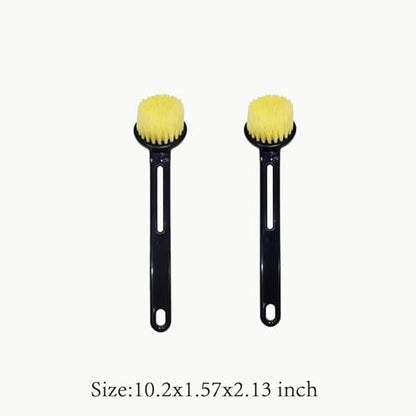 2 Pack Dish Brush with Handle, Stiff Bristles Dish Scrubber, Labor-Saving Kitchen Brush for Dishes, Pots, Pans and Sink Cleaning(Deep Blue) - color: Deep Blue
