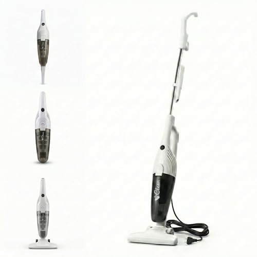 Stick Vacuum Cleaner 600W, Corded Bagless Upright Vacuum for Carpet, Hardwood, Tile Floors, Lightweight with Crevice Tool, Picks Up Pet Hair, Human Hair, Great for Home, Dorm, Small Spaces