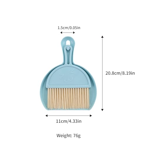 TAORANJU Small Broom and Dustpan Set, Portable Mini Dustpan and Brush Set, Lightweight Dust Pan and Brush Set, Desktop Cleaning Supplies for Tabletop, Keyboard, Small Space and Pet Areas