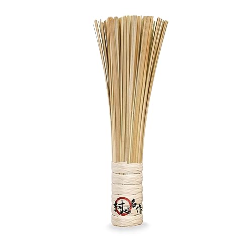 12-Inch Bamboo Wok Brush, Flat Brush, Kitchen Cleaning Brushes for Scrubbing and Cleaning Cooking Pots, Pans and Grilling Utensils (1 Pack)